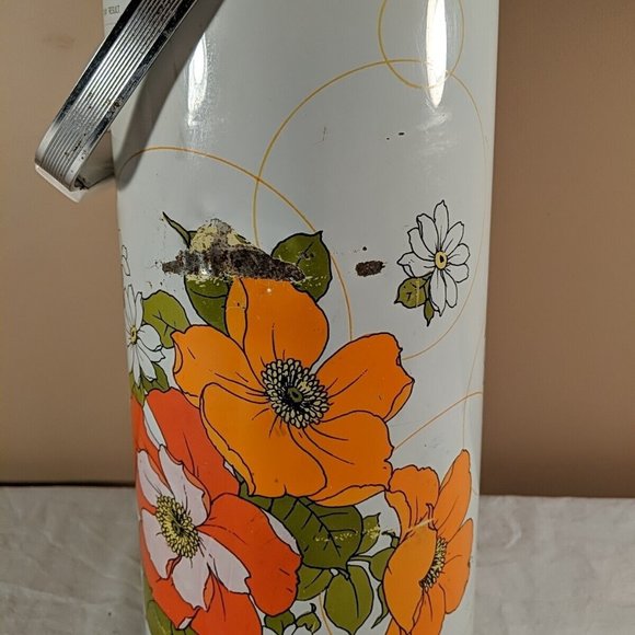 Vintage MCM The Peacock Vacuum Bottle Co Ltd Portable Air Pot Drink Dispenser - Picture 6 of 16
